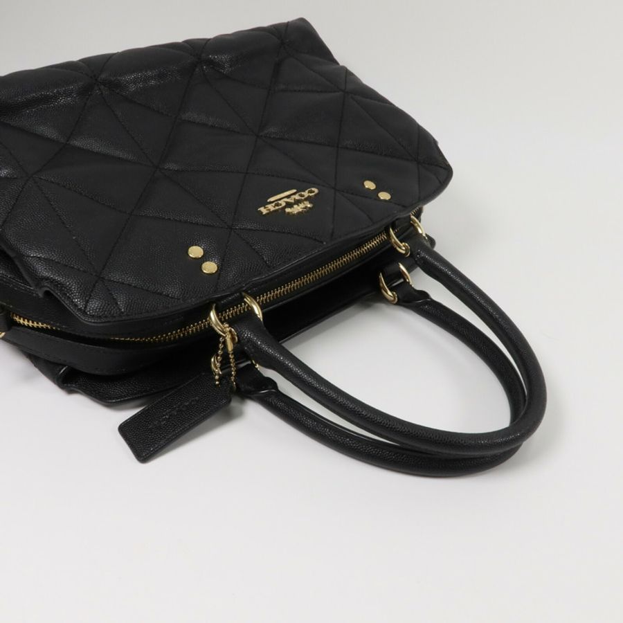 COACH 牛皮皮革2 Way Shoulder手挽肩背兩用袋-10