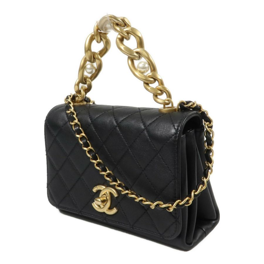 CHANEL 牛皮皮革Minimatelasse Chain手挽肩背兩用袋-2