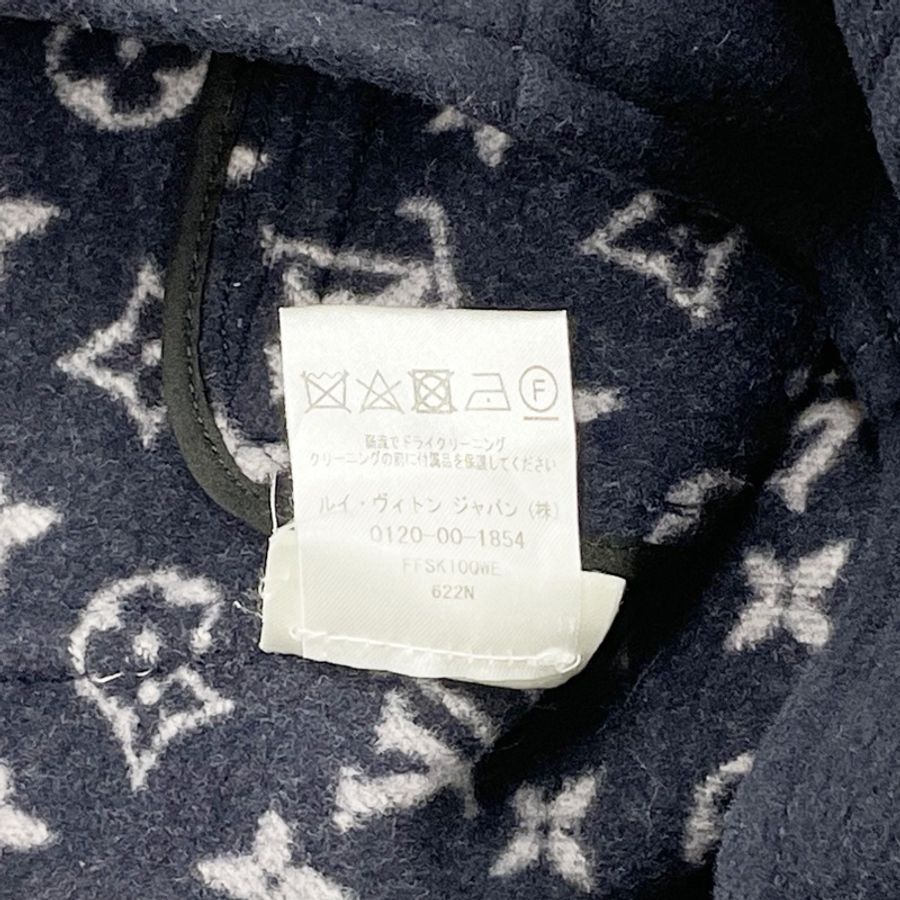 Louis Vuitton LV 藏藍羊毛拉鏈口袋A字短裙 34碼-10