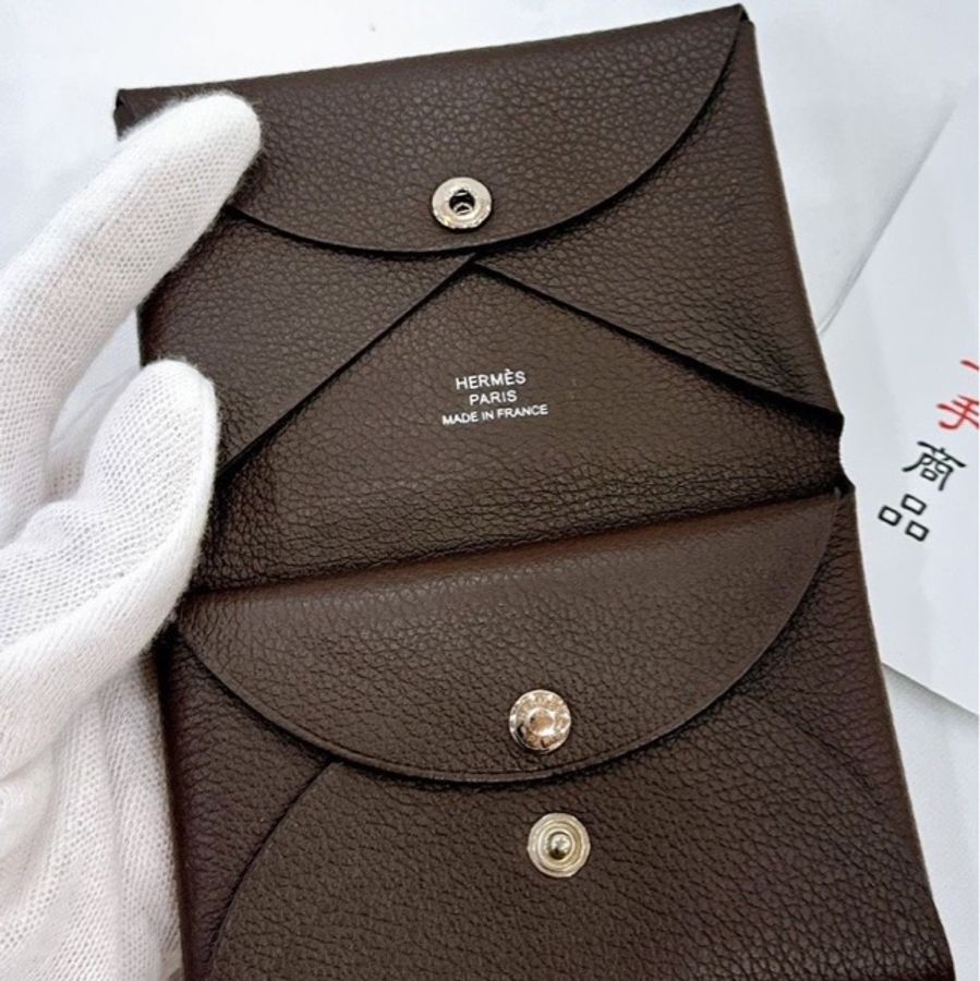 JK國際二手精品✨ Hermes Calvi duo 摩卡色-8