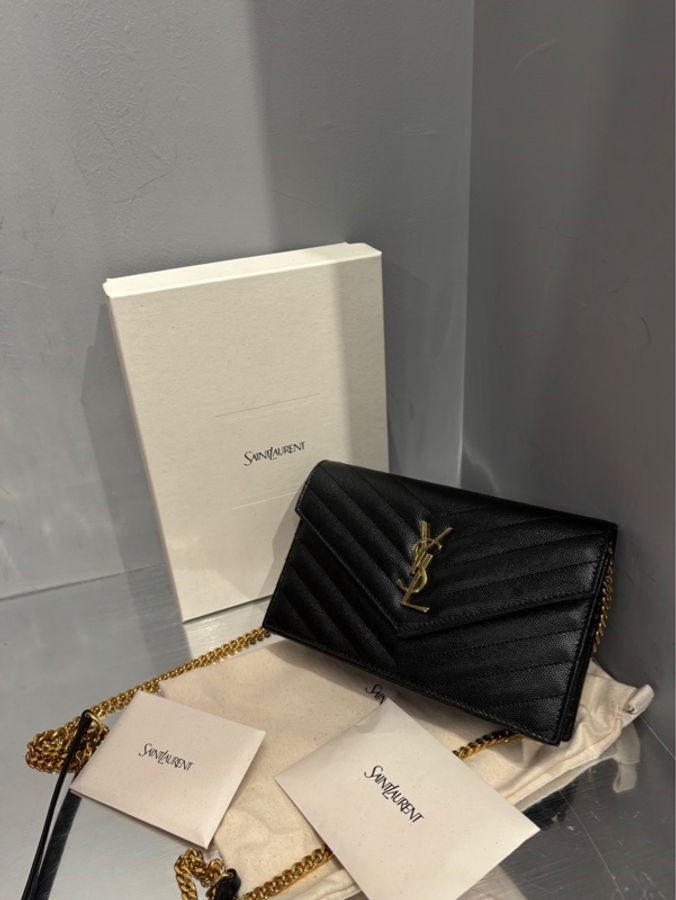 Saint Laurent Paris WOC 鏈條錢包|Classic Trend CT精品|台北東區實體-0