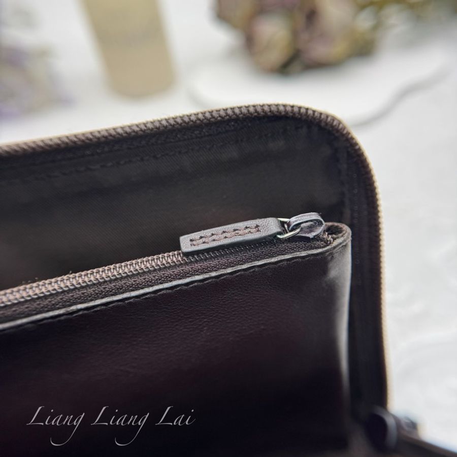 GUCCI 古馳 Guccissima 壓紋牛皮咖啡色收納文件袋|手拿包-9