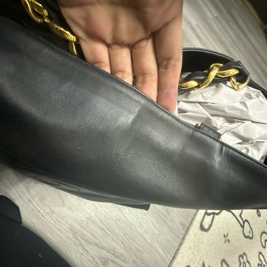 真品香奈兒 粗鏈肩背包 狀況良好-17