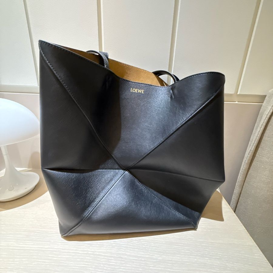 LOEWE Puzzle Fold Tote Medium 黑色 托特包|專櫃正品|附完整配件-0