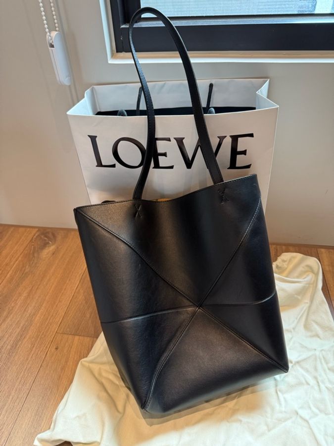 LOEWE Puzzle Fold Tote Medium 黑色 托特包|專櫃正品|附完整配件-2