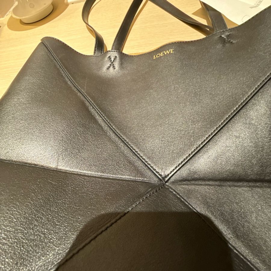 LOEWE Puzzle Fold Tote Medium 黑色 托特包|專櫃正品|附完整配件-15