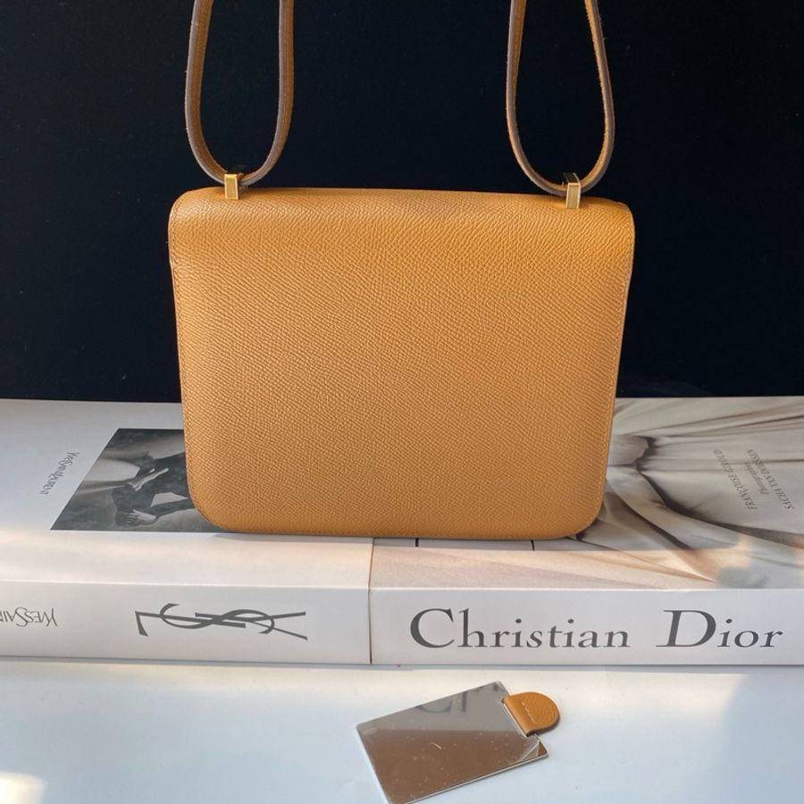HERMES 愛馬仕 Constance19 B刻 康康金扣餅乾色-1