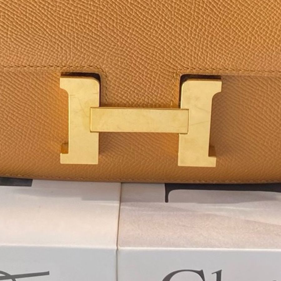 HERMES 愛馬仕 Constance19 B刻 康康金扣餅乾色-7