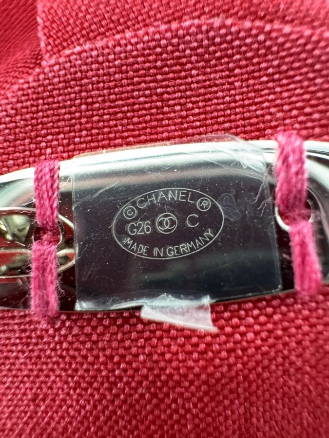 Chanel G26C 布料紅色山茶花胸針-11