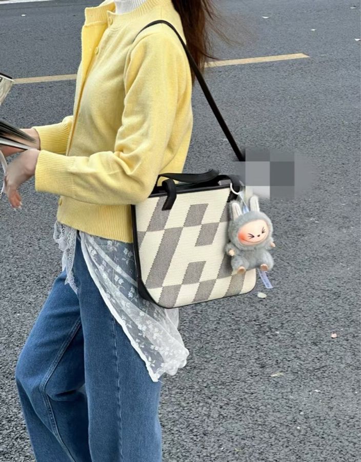 Hermes 愛馬仕 熊貓黑白拼色 Cabas27 兩用tote Z刻 無配件 尺寸:27x24x9.5cm-6