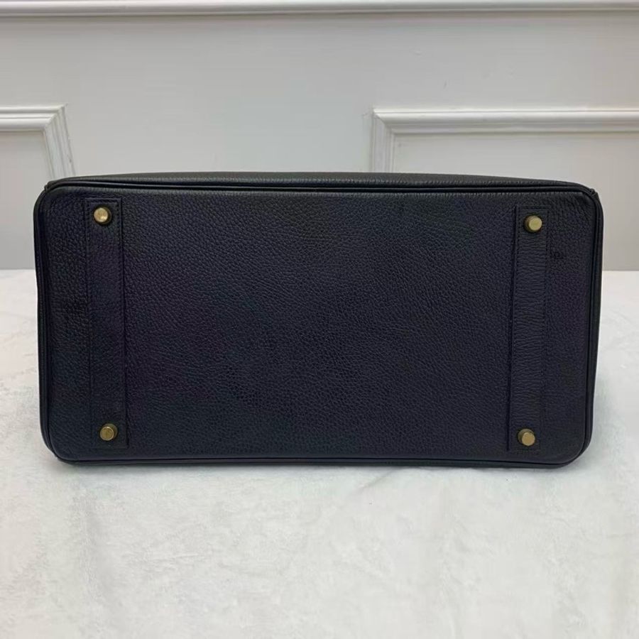 Hermes/愛馬仕 Birkin40鉑金包 BK40手提公文包89黑色金扣 絕版阿登皮 經典典藏款-2