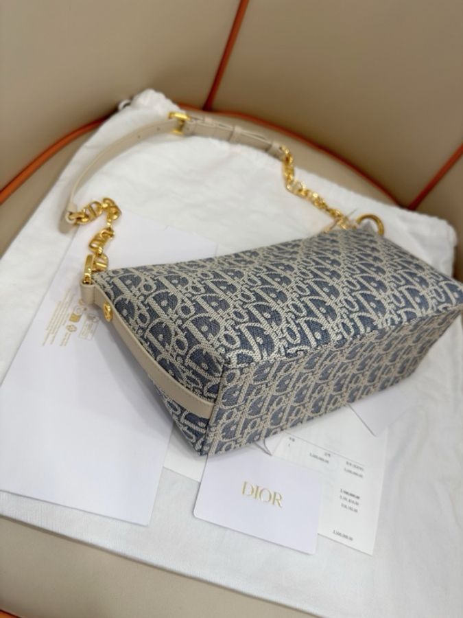 999新 Dior 迪奥Diorstar Hobo海盐蓝老花星星饭盒包-2