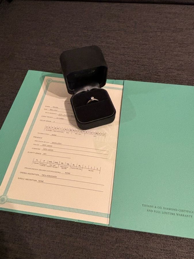 Tiffany 六爪鑽 0.24ct 美物-1