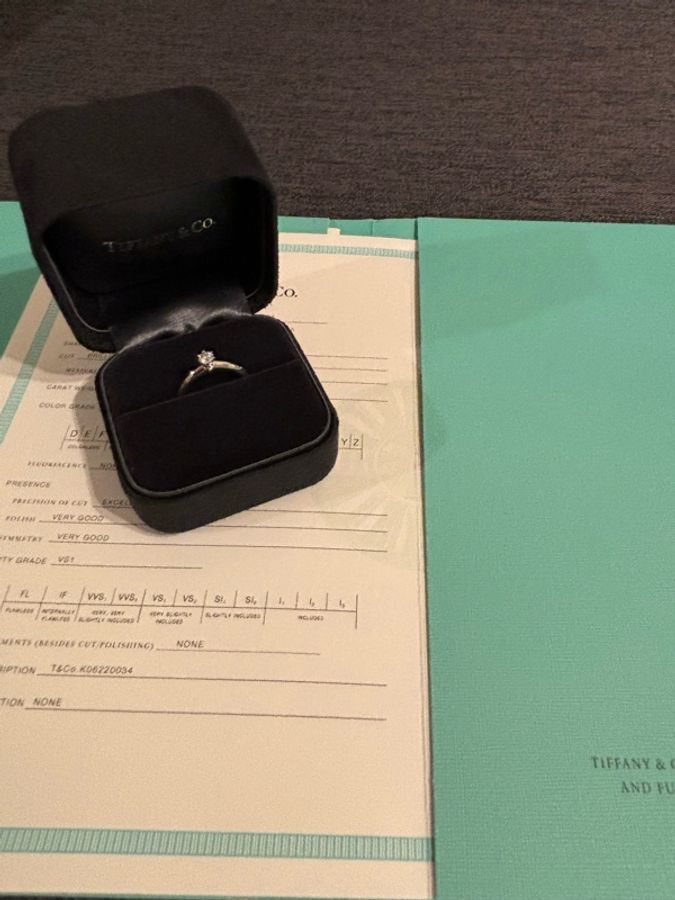 Tiffany 六爪鑽 0.24ct 美物-2