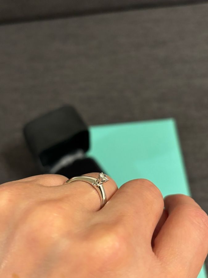 Tiffany 六爪鑽 0.24ct 美物-15