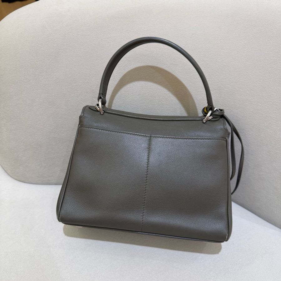 Balenciaga • 經典灰綠色牛皮銀釦Rodeo 小號-1
