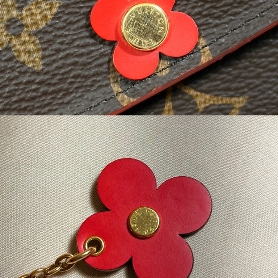 🌸 近新閒置 超級可愛 LV 路易威登 Louis Vuitton 老花信封 扣式長夾-4