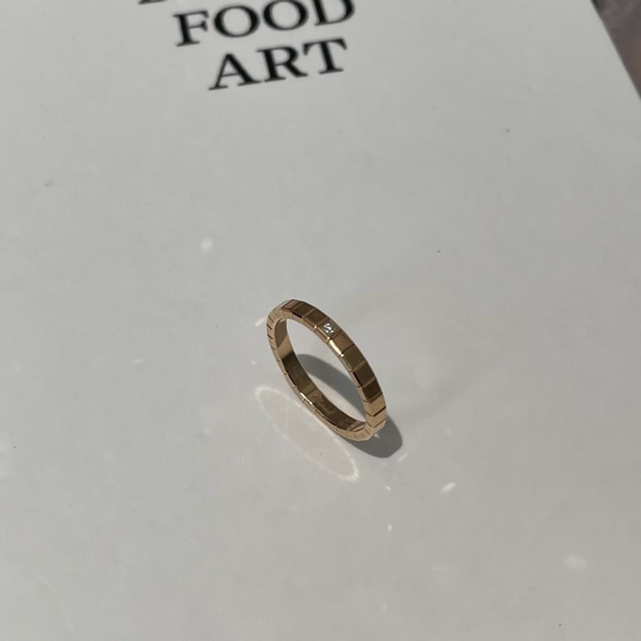 Chopard蕭邦 ICECUBE冰塊系列 窄版 52碼 18k玫瑰金 戒指 男女同款-3