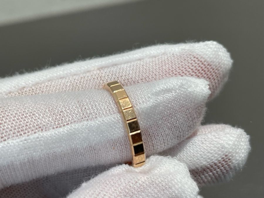 Chopard蕭邦 ICECUBE冰塊系列 窄版 52碼 18k玫瑰金 戒指 男女同款-6