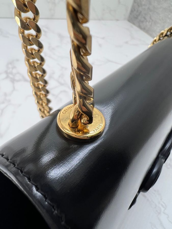 香緹國際精品 CELINE 凱旋門 浮雕 橫版包 1204-4