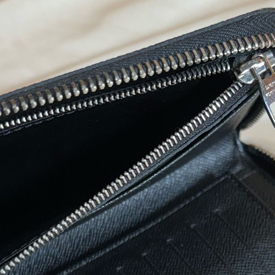 🔥 近新美品 LV 路易威登 Louis Vuitton 黑棋盤格拉鏈 14卡長夾-8