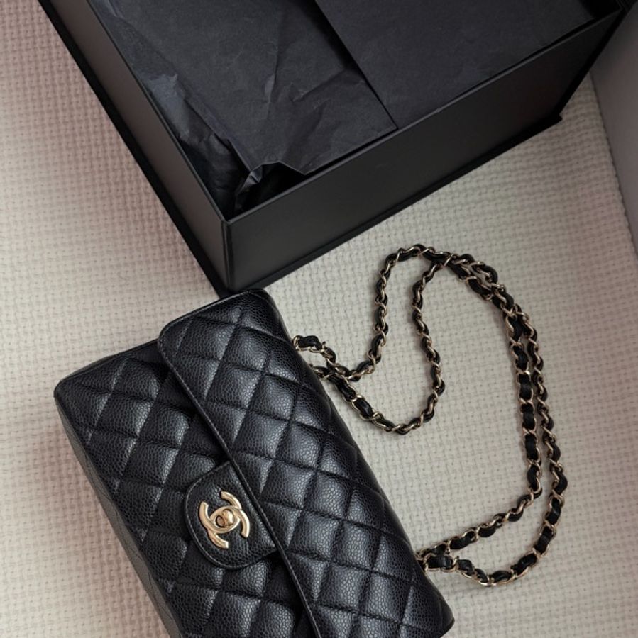 Chanel CF23黑金荔枝皮-17