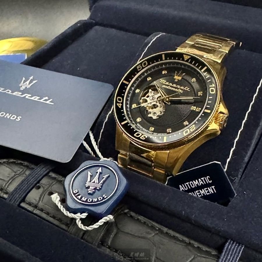 MASERATI手錶,編號R8823140003,44mm金色錶殼,金色錶帶款-8