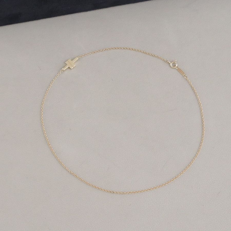 Tiffany蒂芙尼T系列雙層手鍊18K黃金-5
