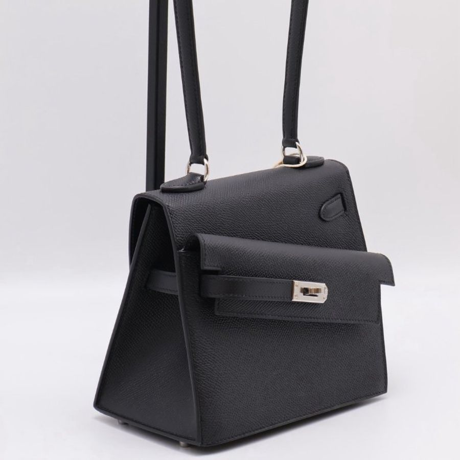 HERMES Kelly En Desordre 20 - Noir 89 黑銀 W-2