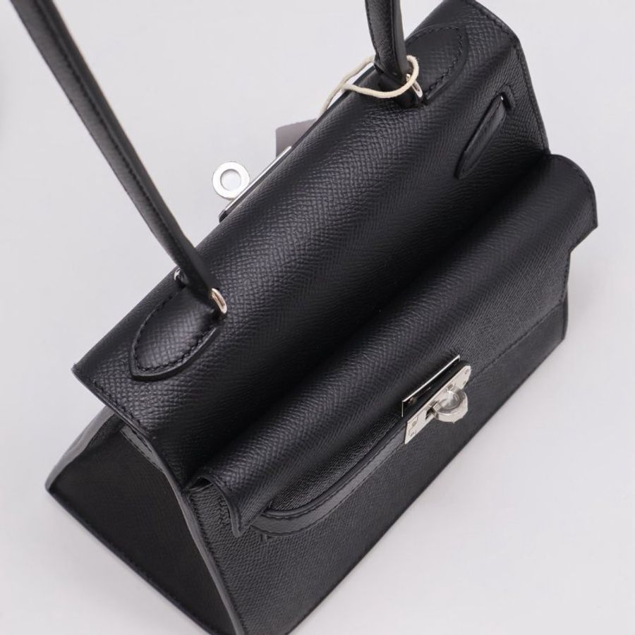HERMES Kelly En Desordre 20 - Noir 89 黑銀 W-5