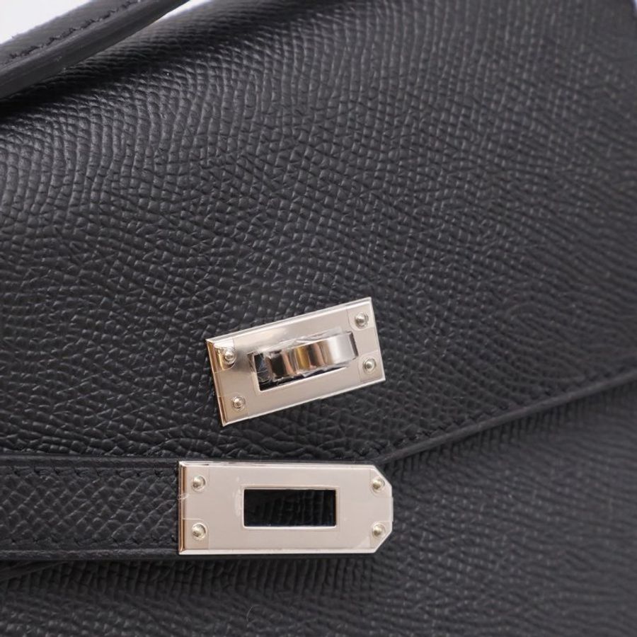 HERMES Kelly En Desordre 20 - Noir 89 黑銀 W-12