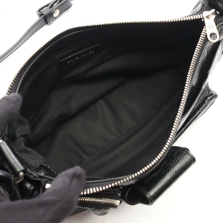 BALENCIAGA SUPERBUSY 斜背包 小號肩背包 802227 黑色皮革 二手 女士-2