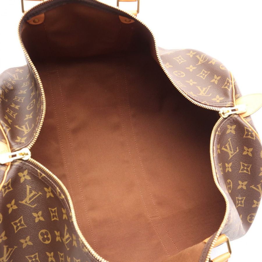 路易威登 Keepall55 Monogram 波士頓包 M41424 PVC塗層帆布皮革 棕色 二手 男女通用-2