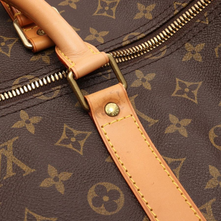 路易威登 Keepall55 Monogram 波士頓包 M41424 PVC塗層帆布皮革 棕色 二手 男女通用-9