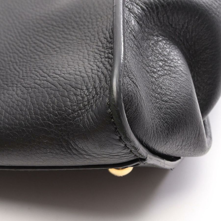 FENDI Peekaboo 大號兩用手提包 8BN210 黑色皮革二手女款-7