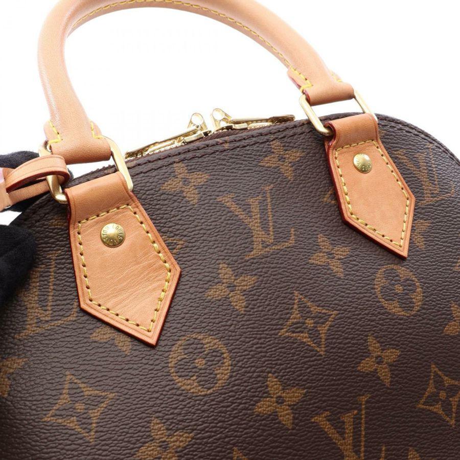 路易威登 Alma BB 單肩手提包 M53152 Monogram 帆布皮革棕色二手-5