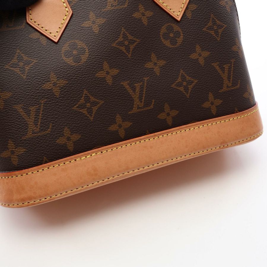 路易威登 Alma BB 單肩手提包 M53152 Monogram 帆布皮革棕色二手-7