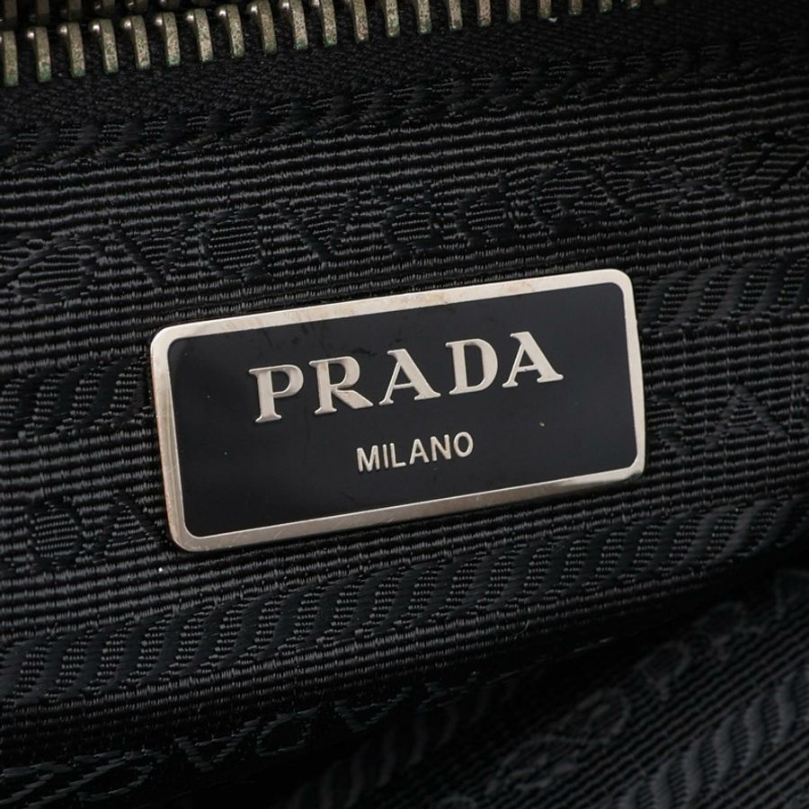 PRADA TESSUTO 肩背包 BT0715 尼龍皮革 黑色 二手 女士-3