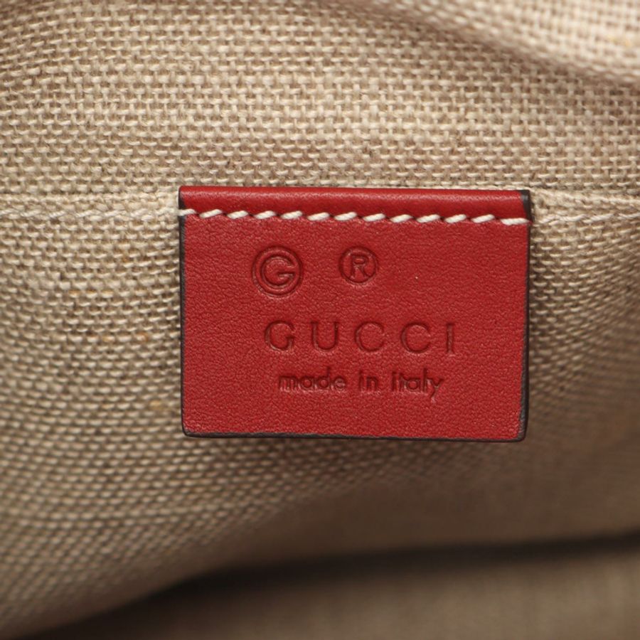 GUCCI BREE MICRO Guccissima 單肩斜背包 449413 紅色皮革 二手 女士-3