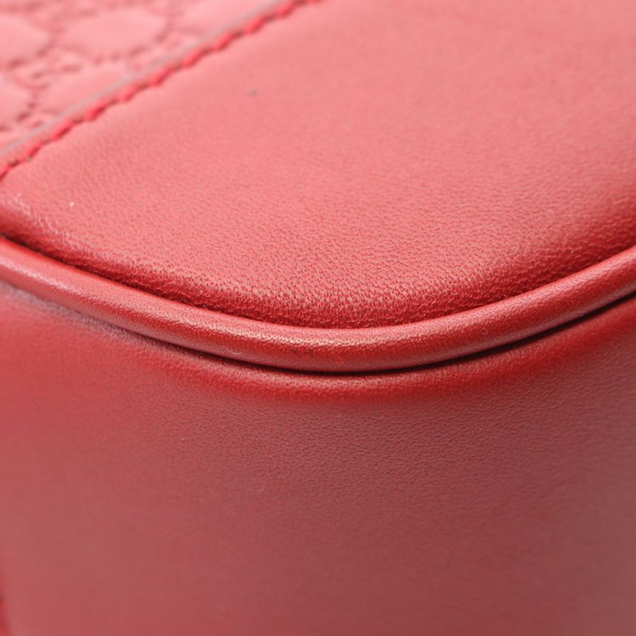 GUCCI BREE MICRO Guccissima 單肩斜背包 449413 紅色皮革 二手 女士-4