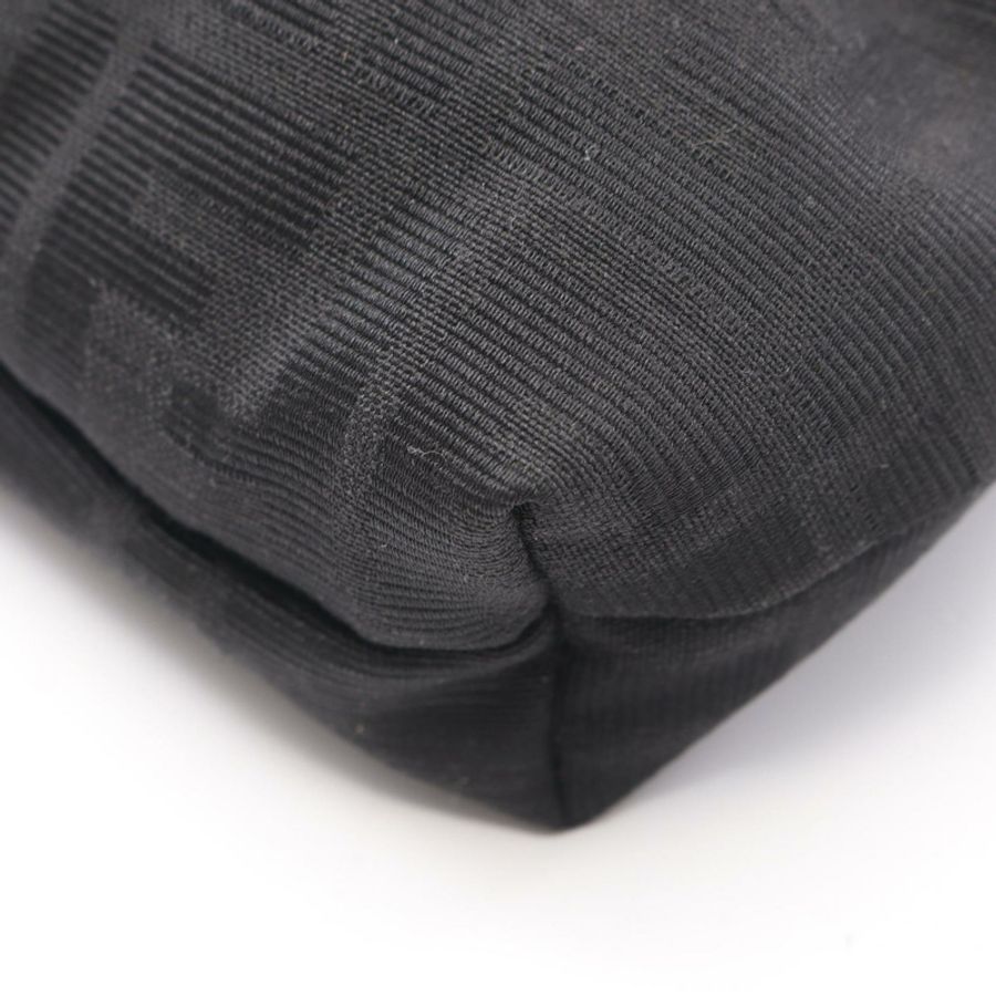 FENDI Zucca 單肩手提包 8BR445 帆布皮革 黑色 SHW 二手 女士-4