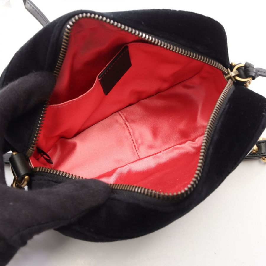 GUCCI GG Marmont 絎縫迷你水鑽單肩斜背包 448065 布料-2
