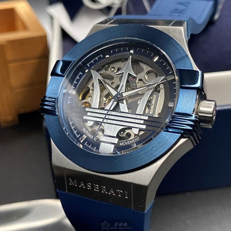 MASERATI手錶,編號R8821108028,42mm寶藍錶殼,寶藍錶帶款-2