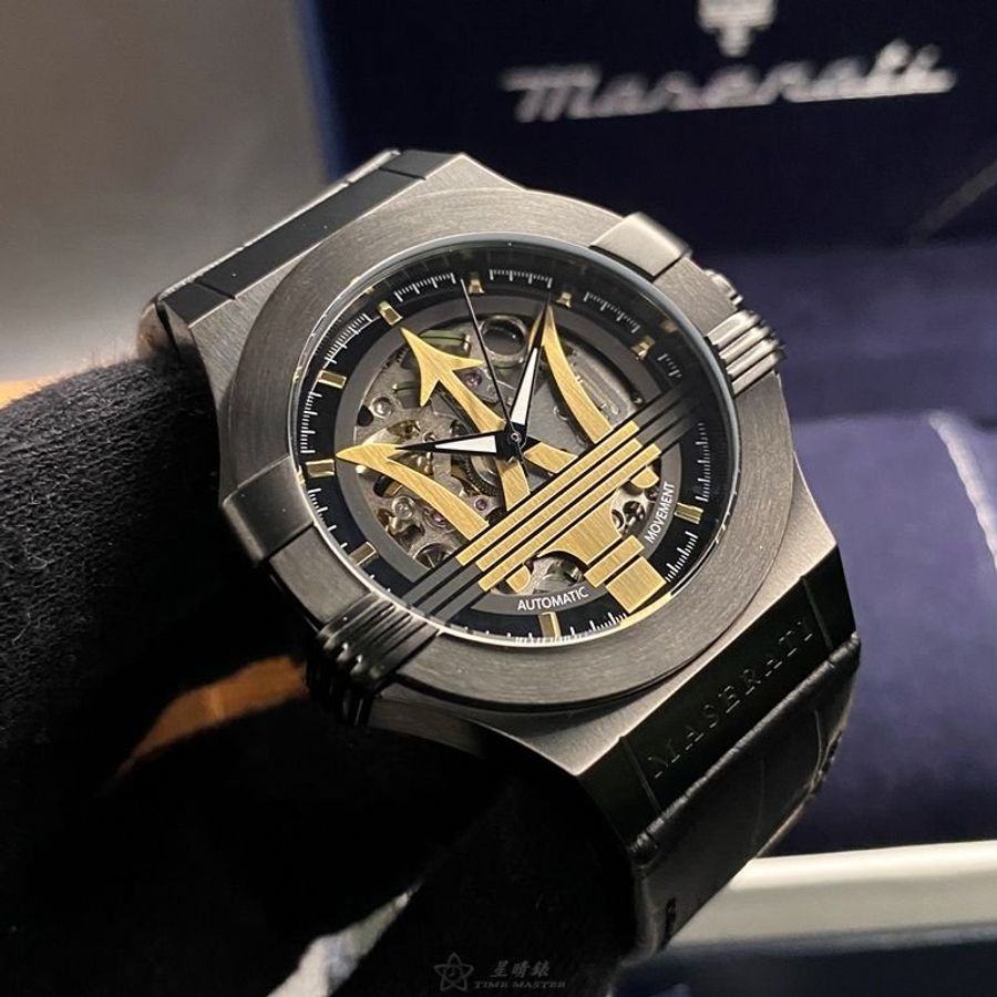 MASERATI手錶,編號R8821108036,42mm黑錶殼,深黑色錶帶款-1