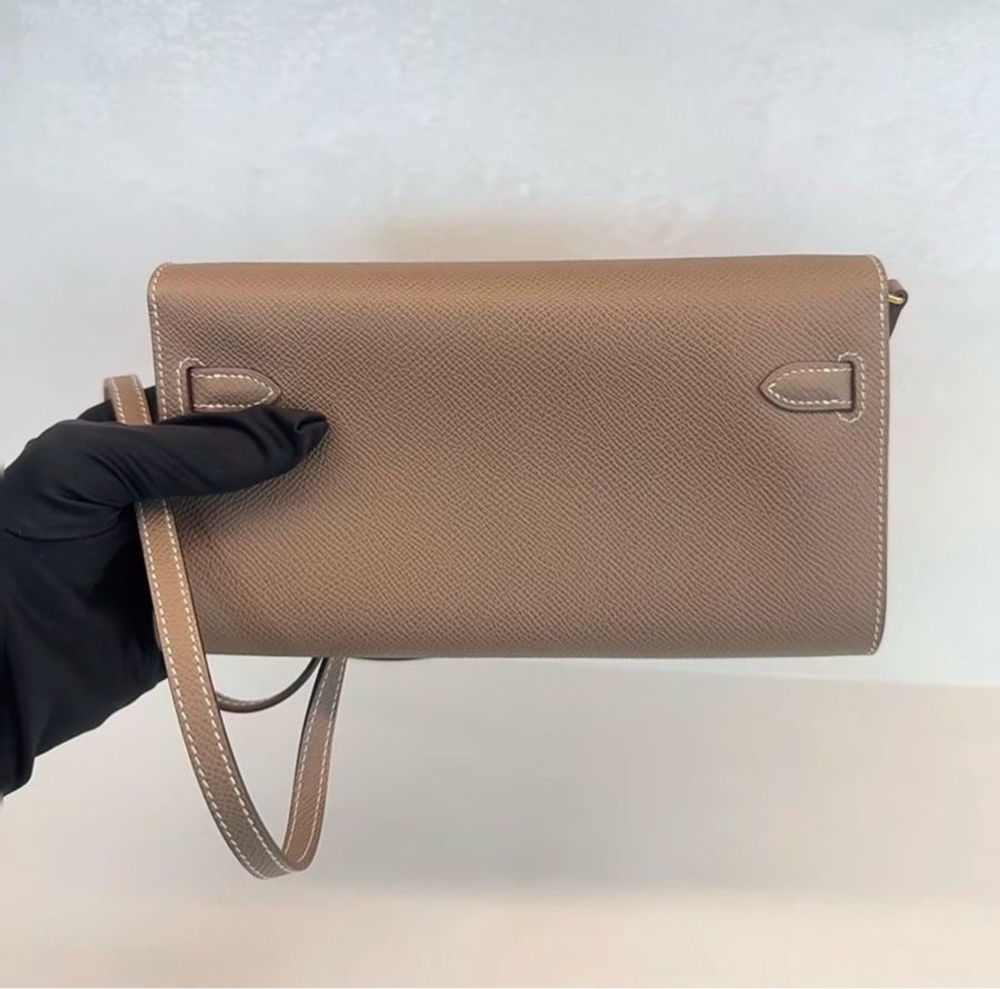 愛馬仕hermes kelly togo 大象灰U刻 金扣 e皮-1