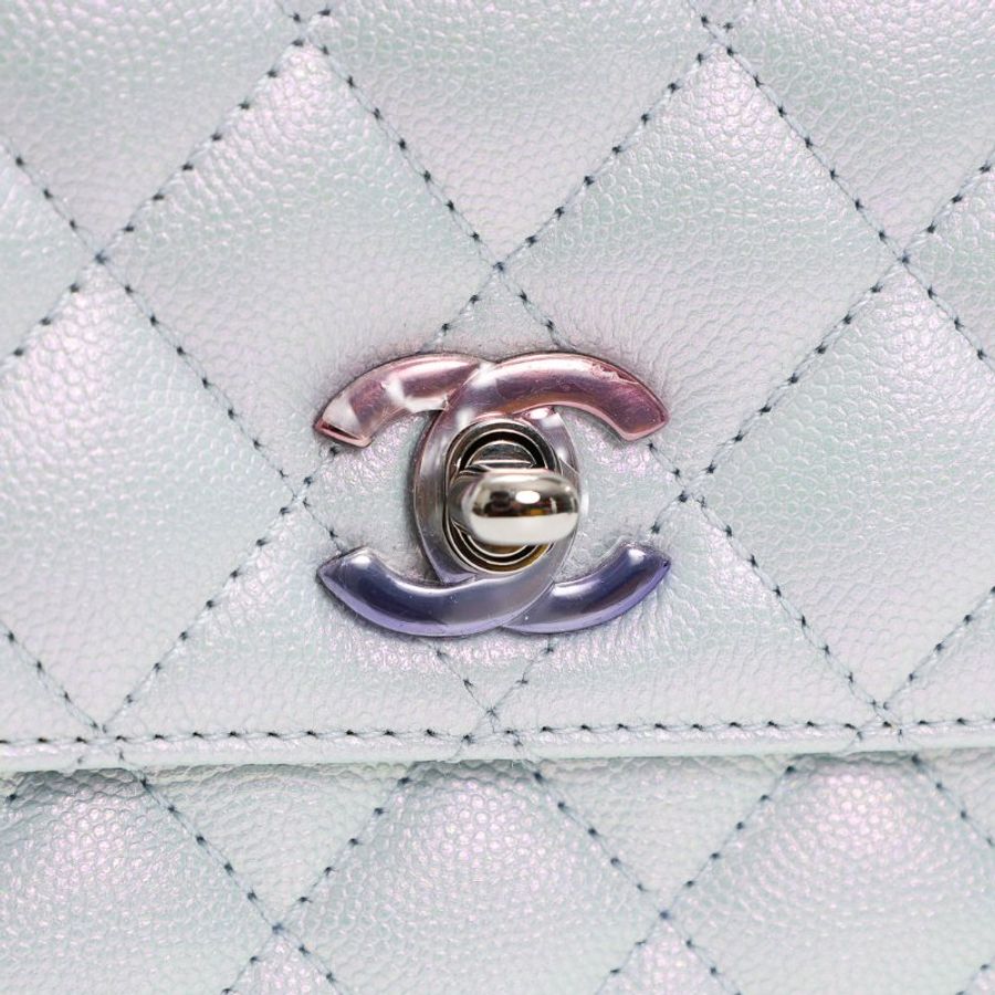 不議價 【全新 未使用品】 Chanel 頂部提把翻蓋包-9