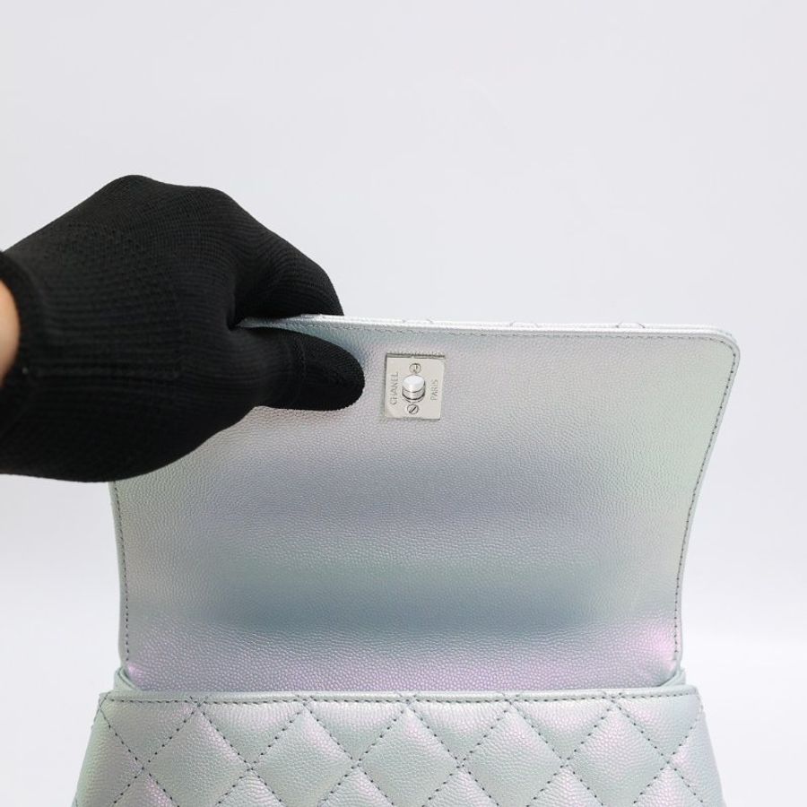 不議價 【全新 未使用品】 Chanel 頂部提把翻蓋包-11