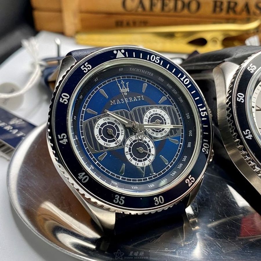 MASERATI手錶,編號R8851101002,46mm寶藍錶殼,寶藍錶帶款-10