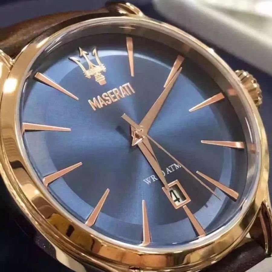MASERATI瑪莎拉蒂男女通用錶,編號R8851118001,42mm玫瑰金錶殼,咖啡色錶帶款-4