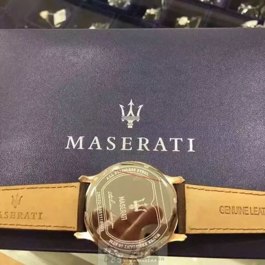 MASERATI瑪莎拉蒂男女通用錶,編號R8851118001,42mm玫瑰金錶殼,咖啡色錶帶款-8